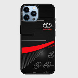 Чехол для iPhone 14 Pro Max ТОЙОТА TOYOTA RED LINES, цвет: 3D-черный