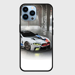 Чехол для iPhone 14 Pro Max BMW Motorsport Mission 8, цвет: 3D-черный