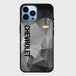 Чехол для iPhone 14 Pro Max Chevrolet Geometry, цвет: 3D-черный