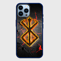 Чехол для iPhone 14 Pro Max Berserk fire, цвет: 3D-тёмно-синий