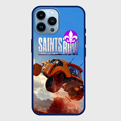Чехол для iPhone 14 Pro Max Saints Row - extreme driving - shooter, цвет: 3D-тёмно-синий