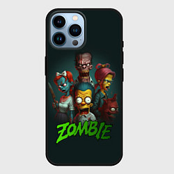 Чехол для iPhone 14 Pro Max Симпсоны зомби, цвет: 3D-черный