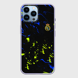 Чехол для iPhone 14 Pro Max Реал Мадрид фк, цвет: 3D-светло-сиреневый
