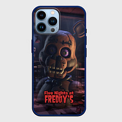 Чехол для iPhone 14 Pro Max Фреди Фнаф, цвет: 3D-тёмно-синий