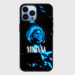 Чехол для iPhone 14 Pro Max Nirvana рок бенд краски, цвет: 3D-черный