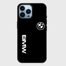 Чехол для iPhone 14 Pro Max BMW logo white auto, цвет: 3D-черный