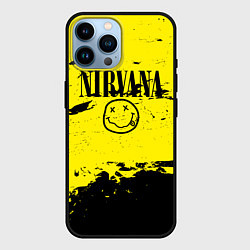 Чехол для iPhone 14 Pro Max Нирвана мазки, цвет: 3D-черный