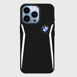 Чехол для iPhone 14 Pro BMW CARBON БМВ КАРБОН, цвет: 3D-черный