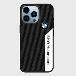 Чехол для iPhone 14 Pro BMW CARBON БМВ КАРБОН, цвет: 3D-черный