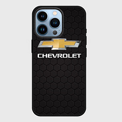 Чехол для iPhone 14 Pro CHEVROLET, цвет: 3D-черный