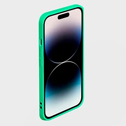 Чехол для iPhone 14 Pro Тигр в отпуске на новый год на море, цвет: 3D-мятный — фото 2