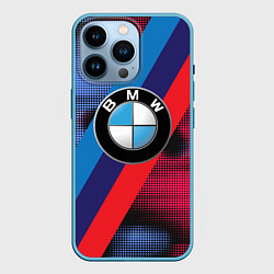 Чехол для iPhone 14 Pro BMW Luxury, цвет: 3D-голубой