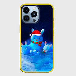 Чехол для iPhone 14 Pro Северный кролик, цвет: 3D-желтый