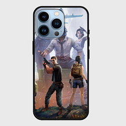 Чехол для iPhone 14 Pro PUBG банда, цвет: 3D-черный