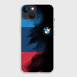 Чехол для iPhone 14 BMW, цвет: 3D-белый