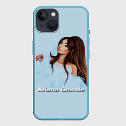 Чехол для iPhone 14 Ariana Grande Ариана Гранде, цвет: 3D-голубой