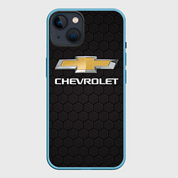 Чехол для iPhone 14 CHEVROLET, цвет: 3D-голубой