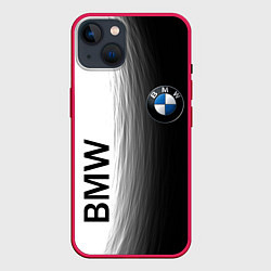 Чехол для iPhone 14 Black and White BMW, цвет: 3D-малиновый