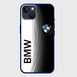 Чехол для iPhone 14 Black and White BMW, цвет: 3D-тёмно-синий