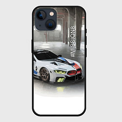 Чехол для iPhone 14 BMW Motorsport Mission 8, цвет: 3D-черный