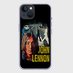 Чехол для iPhone 14 The Beatles John Lennon, цвет: 3D-светло-сиреневый
