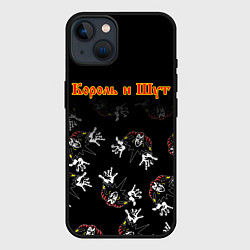 Чехол для iPhone 14 КОРОЛЬ И ШУТ ЛОГО ГОРШОК, цвет: 3D-черный