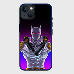 Чехол для iPhone 14 JOJO KILLER QUEEN КОРОЛЕВА УБИЙЦА FIRE STYLE, цвет: 3D-тёмно-синий