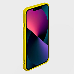 Чехол для iPhone 14 Неоновый информационный голограммный туннель, цвет: 3D-желтый — фото 2