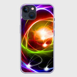 Чехол для iPhone 14 Галактическое звёздное пространство Galactic Star, цвет: 3D-светло-сиреневый