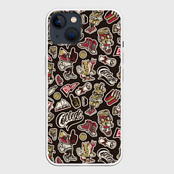Чехол для iPhone 14 Колледж, цвет: 3D-белый
