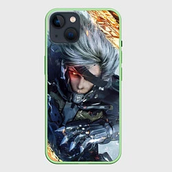 Чехол для iPhone 14 Metal Gear Rising: Revengeance, цвет: 3D-салатовый