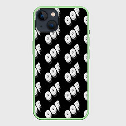 Чехол для iPhone 14 Off выключение, цвет: 3D-салатовый