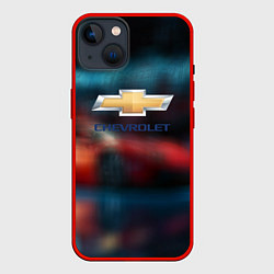 Чехол для iPhone 14 Chevrolet sport, цвет: 3D-красный