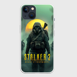 Чехол для iPhone 14 Stalker 2 радиоактивное утро, цвет: 3D-белый