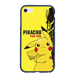 Чехол iPhone 6/6S Plus матовый Pikachu Pika Pika, цвет: 3D-тёмно-синий