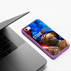 Чехол iPhone 6/6S Plus матовый STANDOFF 2, цвет: 3D-фиолетовый — фото 2