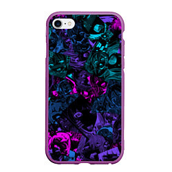 Чехол iPhone 6/6S Plus матовый Neon Ahegao, цвет: 3D-фиолетовый