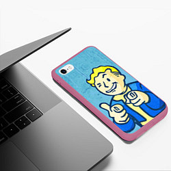 Чехол iPhone 6/6S Plus матовый Fallout: It's okey цвета 3D-малиновый — фото 2