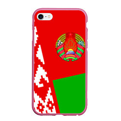 Чехол iPhone 6/6S Plus матовый Патриот Беларуси, цвет: 3D-малиновый