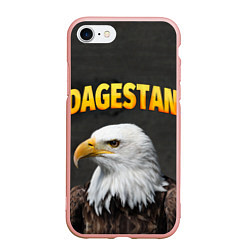 Чехол iPhone 7/8 матовый Dagestan Eagle, цвет: 3D-светло-розовый