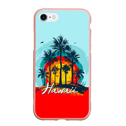Чехол iPhone 7/8 матовый HAWAII 6, цвет: 3D-светло-розовый