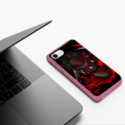 Чехол iPhone 7/8 матовый Bloodseeker Rage, цвет: 3D-малиновый — фото 2