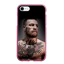 Чехол iPhone 7/8 матовый Conor McGregor, цвет: 3D-малиновый