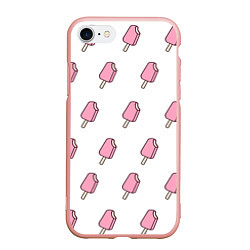 Чехол iPhone 7/8 матовый Мороженое розовое