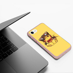 Чехол iPhone 7/8 матовый Pikachu, цвет: 3D-светло-розовый — фото 2