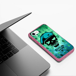Чехол iPhone 7/8 матовый Rick Flag Face, цвет: 3D-малиновый — фото 2