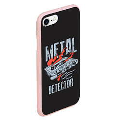 Чехол iPhone 7/8 матовый Metal Detector, цвет: 3D-светло-розовый — фото 2