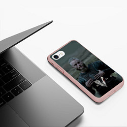 Чехол iPhone 7/8 матовый Vikings: Ragnarr Lodbrok, цвет: 3D-светло-розовый — фото 2