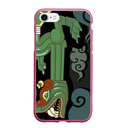 Чехол iPhone 7/8 матовый Cs:go - Fire Serpent Огненный змей, цвет: 3D-малиновый
