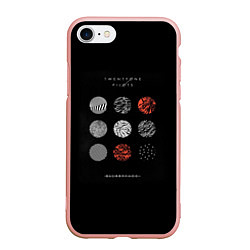 Чехол iPhone 7/8 матовый Twenty one pilots: Blurrveace, цвет: 3D-светло-розовый